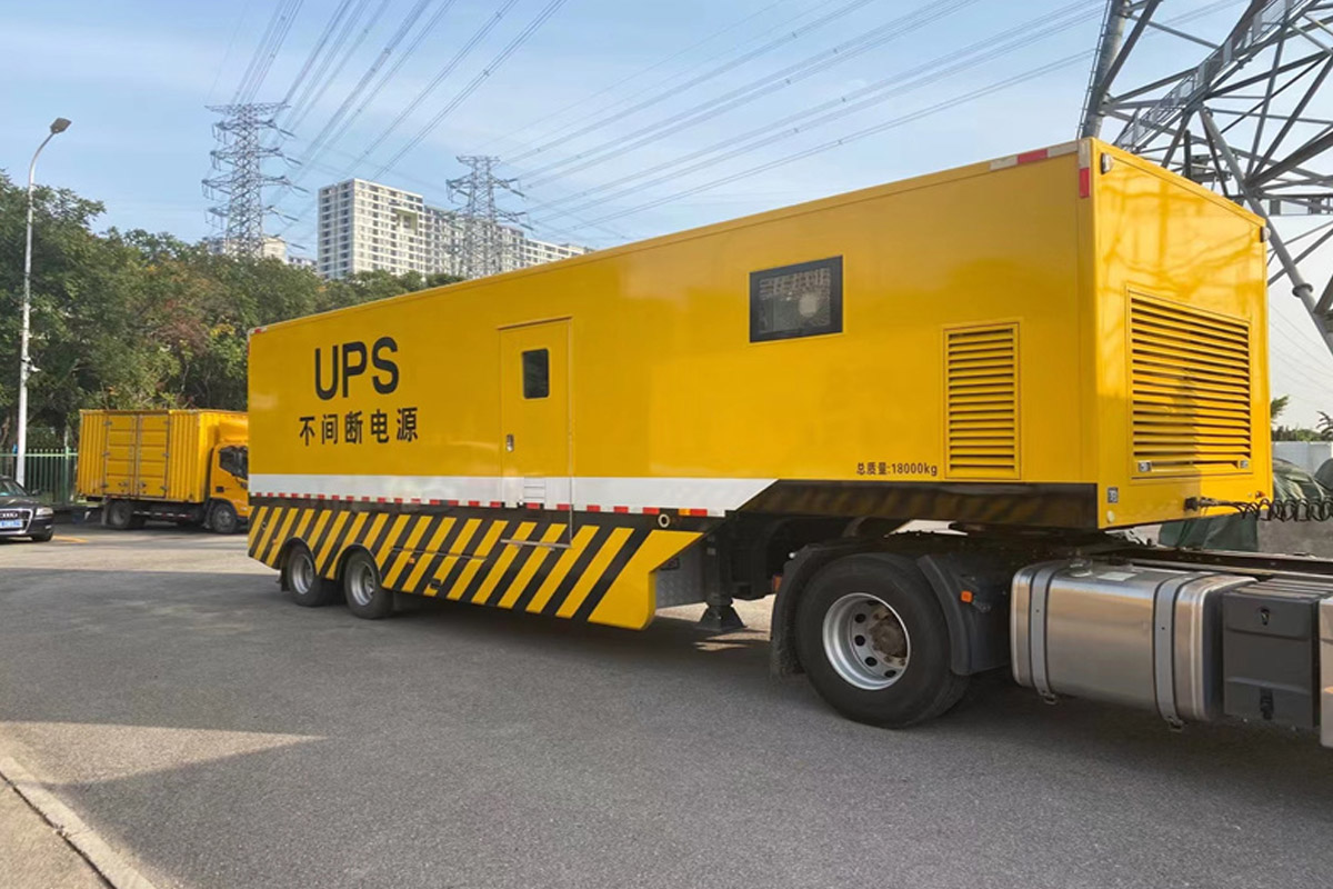 东郊镇发电机租赁施工现场